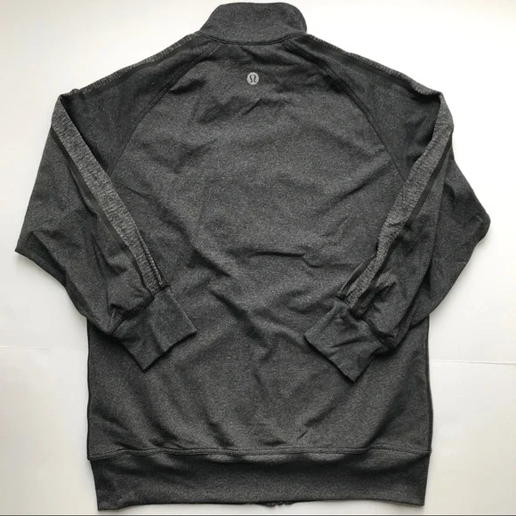 Lululemon Kung Fu II Lightweight Performance Jacket Full Zip Heathered Black XL